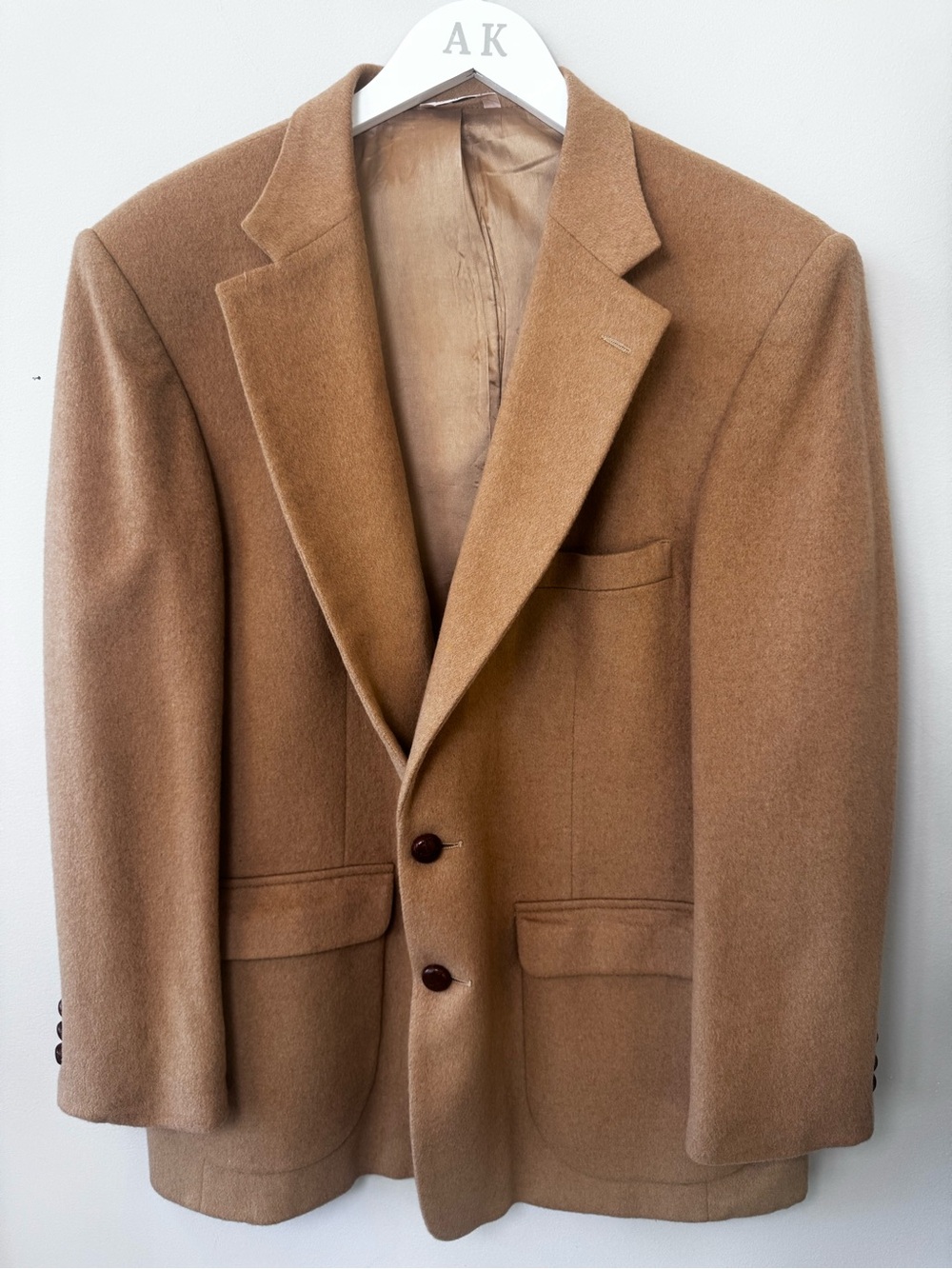 Stafford Men’s Camel Tan Sport Coat Blazer 2 Button Lined - *46R